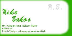 mike bakos business card